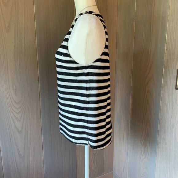 French CONNECTION Striped Sequin Knit Tank S - Picture 4 of 6